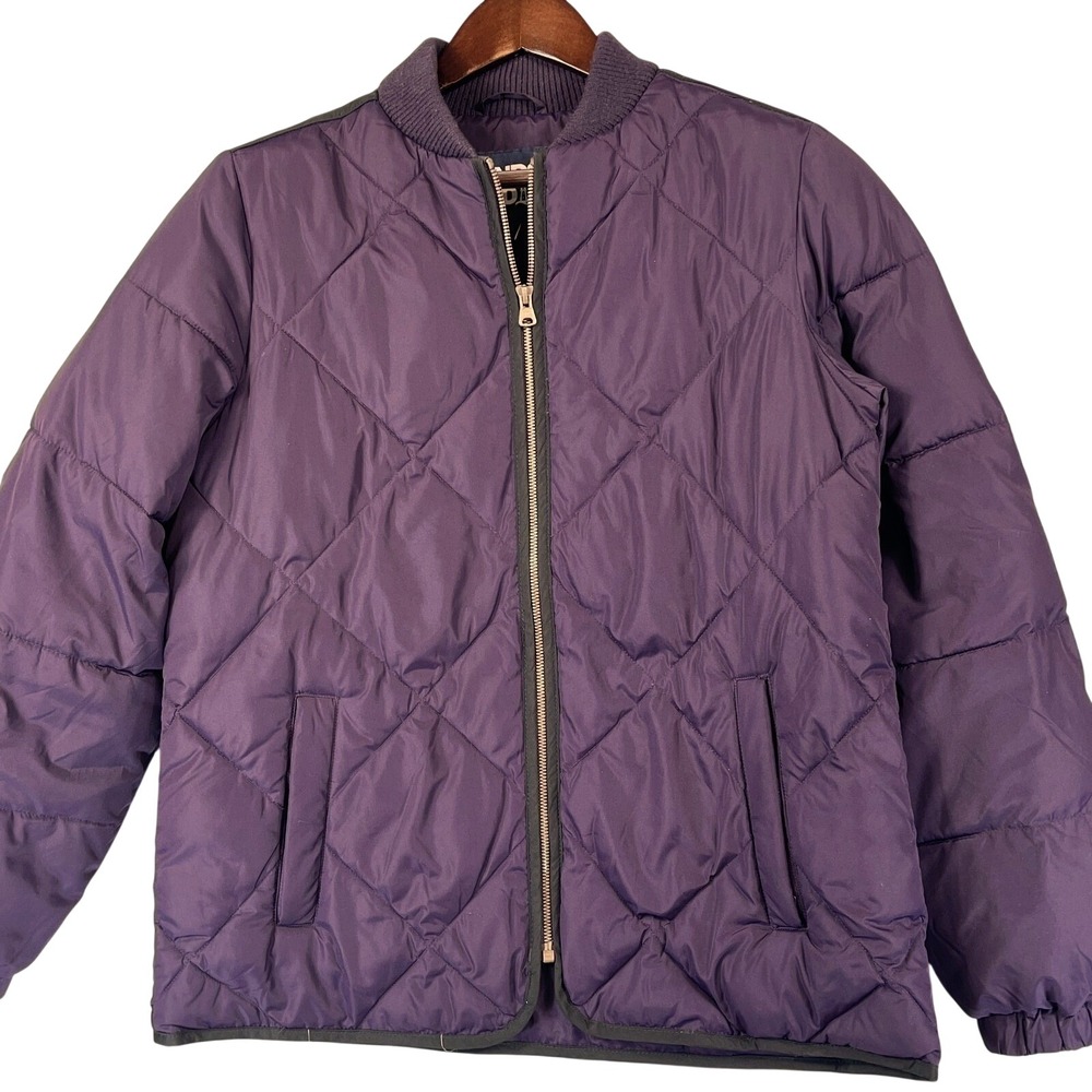 Lands End Primaloft Quilted Jacket Women S Purple Lightweight Insulated Puffer